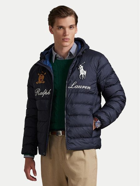 Polo Ralph Lauren Kurtka puchowa 710P02584001 Granatowy Regular Fit. Niebieskie kurtki Polo Ralph Lauren, m, bez wzorów, z puchu, bez kaptura. Za 2,199.00 zł.
