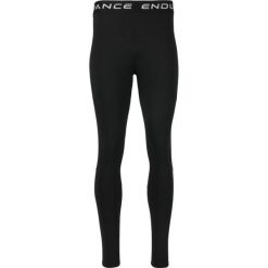 Legginsy Endurance Power. Czarne legginsy długie sportowe Endurance, bez wzorów, do biegania. Za 164.00 zł.