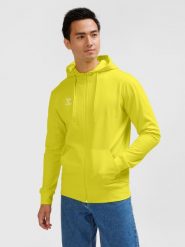 Bluza dresowa z kapturem Hummel Go 2.0. Żółte bluzy z kapturem Hummel, xl, bez wzorów, z bawełny, z kapturem. Za 247.85 zł.