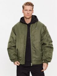 Tommy Jeans Kurtka bomber Authentic DM0DM17660 Zielony Relaxed Fit. Zielone kurtki Tommy Jeans, m, bez wzorów, z jeansu, bez kaptura. Za 649.99 zł.