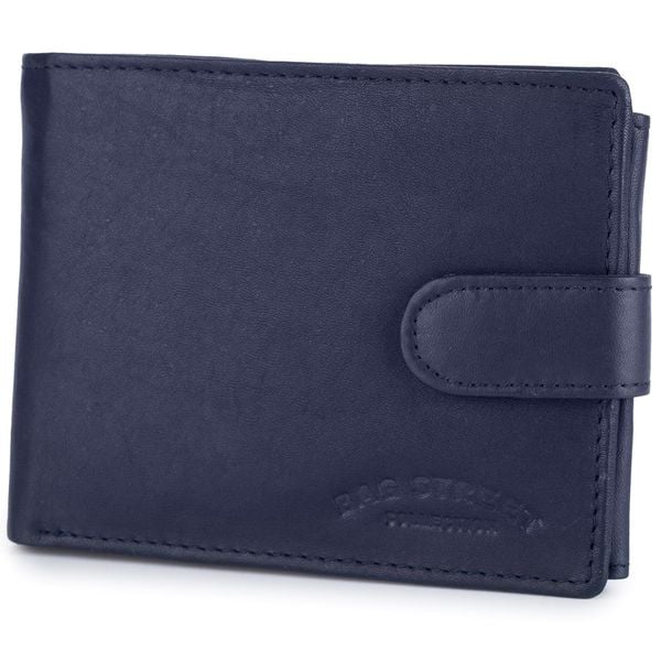 Portfel Skórzany Męski Poziomy Na Karty Granatowy Bag Street 883. Niebieskie portfele bez wzorów, ze skóry. Za 43.99 zł.