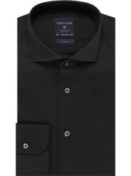 PROFUOMO Koszula - Slim fit - w kolorze czarnym rozmiar: 40. Czarne koszule PROFUOMO, bez wzorów, z bawełny, bez kołnierzyka, bez ramiączek. Za 162.11 zł.