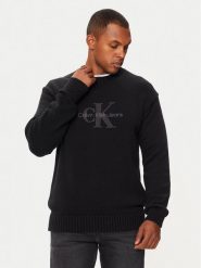 Calvin Klein Jeans Sweter Chenille Mnologo J30J326887 Czarny Regular Fit. Czarne swetry rozpinane Calvin Klein Jeans, m, bez wzorów, z jeansu, bez kołnierzyka, bez ramiączek. Za 299.99 zł.