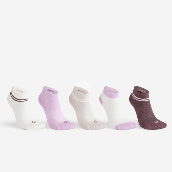 Skarpety sportowe tenis RS160 Mid podwyższone 5 par. Skarpetki sportowe Decathlon, bez wzorów, z bawełny. Za 34.99 zł.