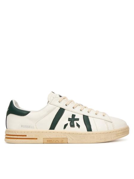 Premiata Sneakersy Russell Var 8029 Beżowy jasny. Brązowe buty sportowe casual Premiata, bez wzorów, ze skóry, bez zapięcia. Za 909.99 zł.