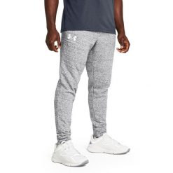 Spodnie męskie Under Armour Rival Terry Jogger. Szare joggery i bojówki Under Armour, m, bez wzorów, sportowe. Za 189.99 zł.