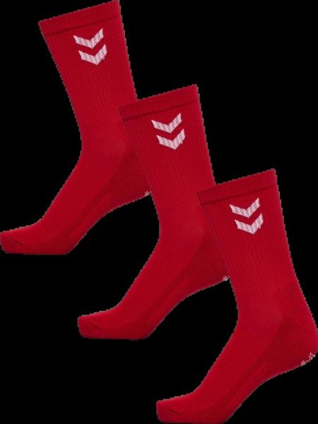 Hummel FUNDAMENTAL SMU 3-PACK SOCK - niskie skarpetki TANGO RED. Czerwone skarpety Hummel, bez wzorów, z bawełny. Za 126.00 zł.