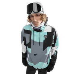 Kurtka snowboardowa męska W1 Ushuaia. Niebieskie kurtki SIROKO, l, bez wzorów, z materiału, z kapturem. Za 380.00 zł.