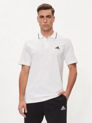 Adidas Polo Essentials Piqué Small Logo Polo Shirt IC9315 Biały Regular Fit. Białe koszulki polo Adidas, m, bez wzorów, z bawełny, bez kołnierzyka, bez ramiączek. Za 99.99 zł.