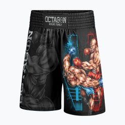 Spodenki bokserskie męskie Octagon Boxing Family. Czarne szorty OCTAGON, m, bez wzorów, sportowe. Za 159.99 zł.