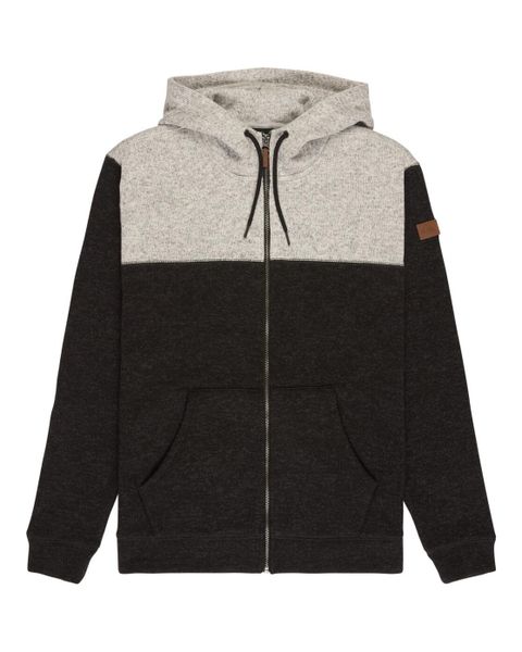 Bluza na zamek dla Mężczyzn KELLER BLOCK ZIP Czarny. Czarne bluzy z kapturem Quiksilver, m, bez wzorów, z materiału, z kapturem. Za 369.99 zł.