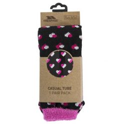 Trespass Inverso - Skarpetki z podszewką w stylu Casual, czarne serca. Białe skarpety Trespass, bez wzorów. Za 191.99 zł.