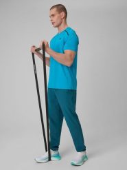 4F Spodnie treningowe szybkoschnące męskie - granatowe S. Niebieskie spodnie treningowe długie 4F, l, bez wzorów, ze skóry. Za 229.99 zł.