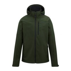 Męska Wodoodporna Kurtka Soft Shell Arana. Zielone kurtki Regatta, m, bez wzorów, z elastanu, z kapturem. Za 290.99 zł.