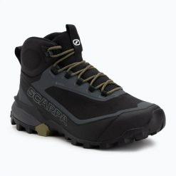 Buty trekkingowe męskie SCARPA Ribelle Cross 2 GTX. Czarne buty turystyczne Scarpa, bez wzorów, z gore-texu, bez zapięcia, trekkingowe, gore-tex. Za 739.99 zł.