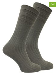 Norfolk Skarpety trekkingowe (2 pary) "Joseph" w kolorze szarym rozmiar: 35-38. Szare skarpety Norfolk, bez wzorów, z materiału. Za 39.99 zł.