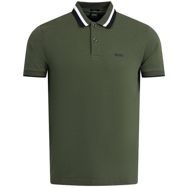 Polo BOSS Paddy AP Open Green (50538101-355). Zielone koszulki polo Boss, m, bez wzorów, bez kołnierzyka, bez ramiączek. Za 329.00 zł.
