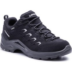 Trekkingi LOWA - Sesto Gtx Lo GORE-TEX 3105733 Black/Grey 9930. Czarne trekkingi Lowa, bez wzorów, z gore-texu, bez zapięcia. W wyprzedaży za 429.00 zł.