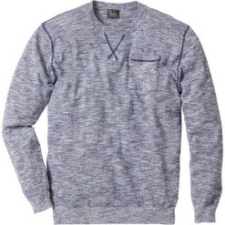 Sweter Regular Fit bonprix niebieski indygo - biały melanż. Swetry nierozpinane marki bonprix. Za 59.99 zł.