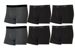Bokserki majtki męskie Puma Boxershorts 6-pak bawełniane. Szare bokserki Puma, l, bez wzorów, z bawełny. Za 149.00 zł.