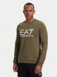 EA7 Emporio Armani Bluza 7M002278 AF22266 U6198 Brązowy jasny Regular Fit. Brązowe bluzy EA7 Emporio Armani, m, bez wzorów, z bawełny, bez kaptura. Za 464.99 zł.
