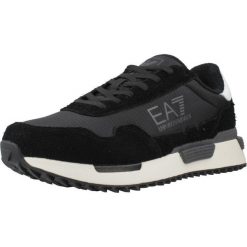 Buty EA7 7X000380 AF19175 Czarny. Czarne buty trekkingowe EA7, bez wzorów, ze skóry, bez zapięcia. Za 760.31 zł.
