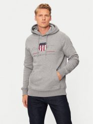 Gant Bluza Archive Shield 2047082 Szary Regular Fit. Szare bluzy GANT, m, bez wzorów, z bawełny, bez kaptura. Za 179.99 zł.