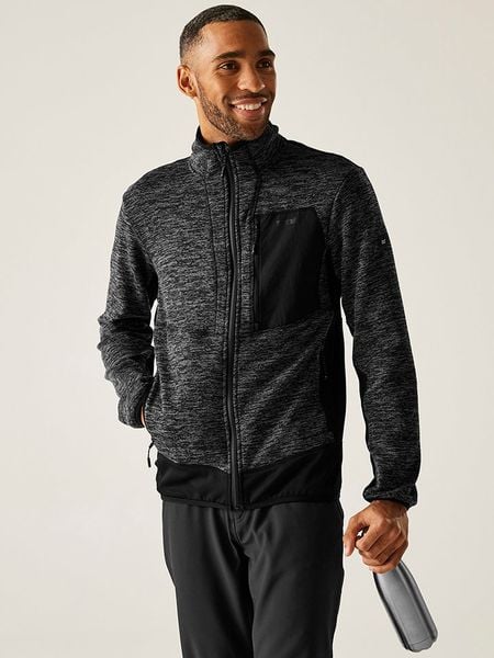 Regatta Kurtka polarowa "Baslinn" w kolorze antracytowym rozmiar: XL. Czarne kurtki Regatta, xl, bez wzorów, z polaru, bez kaptura. Za 122.38 zł.