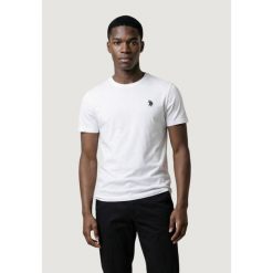 Koszulka crop top Mężczyzna U.S. POLO ASSN. MICK-BASIC. Białe koszulki polo U.S. Polo Assn., m, bez wzorów, z bawełny, bez kołnierzyka, bez ramiączek. W wyprzedaży za 159.75 zł.