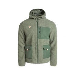 Kurtka polarowa RENO unisex z kapturem, ciepła i z funkcjonalnymi kieszeniami. Zielone kurtki Izas, na zimę, m, bez wzorów, z polaru, z kapturem. Za 399.96 zł.