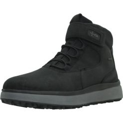 Buty GEOX U56FZC Czarny. Czarne buty turystyczne Geox, bez wzorów, ze skóry, bez zapięcia, trekkingowe. Za 510.99 zł.