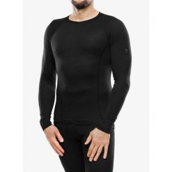 Bluza termoaktywna męska Sensor Merino Air Tee LS. Czarne bielizna termoaktywna Sensor, m, bez wzorów, bez ramiączek, narciarskie. Za 313.49 zł.