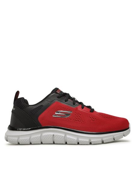 Skechers Sneakersy Track Broader 232698/RDBK Czerwony. Czerwone buty sportowe casual Skechers, bez wzorów, z materiału, bez zapięcia. Za 189.99 zł.