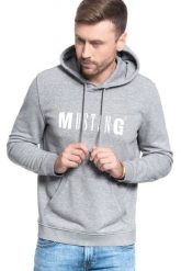 MUSTANG BLUZA Hoody MID GREY MELANGE 1006289 4140. Szare bluzy Mustang, m, bez wzorów, z kapturem. W wyprzedaży za 69.99 zł.
