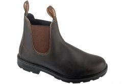 Sztyblety unisex, Elastic Sided Boot. Brązowe sztyblety Blundstone, bez wzorów, z materiału, bez obcasa, bez zapięcia. Za 839.99 zł.