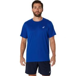 Koszulka Asics Core. Niebieskie t-shirty sportowe ASICS, bez wzorów, bez ramiączek, do biegania. Za 198.00 zł.