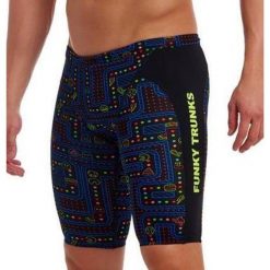 Spodenki do pływania Jammery Funky Trunks Chomp Chomp. Czarne odzież kąpielowa Funky Trunks, m, bez wzorów, sportowe. Za 219.00 zł.