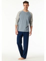 Schiesser Piżama w kolorze granatowo-błękitnym rozmiar: 56. Niebieskie piżamy Schiesser, bez wzorów, bez ramiączek. Za 152.99 zł.