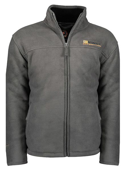 Geographical Norway Kurtka polarowa "Usine" w kolorze antracytowym rozmiar: L. Czarne kurtki Geographical Norway, l, z aplikacjami, z polaru, bez kaptura. Za 191.88 zł.