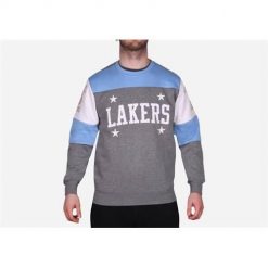Bluza sportowa męska Mitchell & Ness Minneapolis Lakers. Szare bluzy bez kaptura Mitchell & Ness, m, bez wzorów, bez kaptura. Za 517.00 zł.
