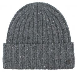 Ciepła, Wełnina Czapka (Beanie) - V. Fraas - Popiel, Melanż. Szare czapki zimowe V. Fraas, bez wzorów, z poliamidu. Za 45.00 zł.