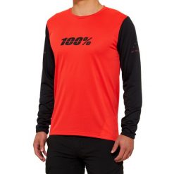Jersey Ridecamp Czerwono/Czarny. Czarne bluzy 100%, bez wzorów, z jersey, bez kaptura. Za 227.05 zł.