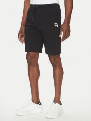 KARL LAGERFELD Szorty sportowe 705014 552900 Czarny Regular Fit. Czarne krótkie spodenki sportowe KARL LAGERFELD, m, bez wzorów, z bawełny. Za 609.99 zł.