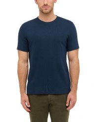 Męski T-Shirt Mustang Style Austin Dark Sapphire 1016872 4136. Niebieskie bluzki z długim rękawem Mustang, m, bez wzorów, bez kołnierzyka, bez ramiączek. Za 79.99 zł.