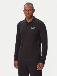 EA7 Emporio Armani Polo 8NPF17 PJVUZ 1200 Czarny Regular Fit. Czarne koszulki polo EA7 Emporio Armani, l, bez wzorów, z bawełny, bez kołnierzyka, bez ramiączek. Za 439.99 zł.