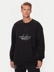 Adidas Bluza Brand Love IW3542 Czarny Loose Fit. Czarne bluzy Adidas, m, bez wzorów, z bawełny, bez kaptura. Za 169.99 zł.