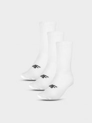 4F Skarpety casual za kostkę (3-pack) męskie - białe 43-46. Białe skarpety 4F, bez wzorów, z bawełny. Za 54.99 zł.