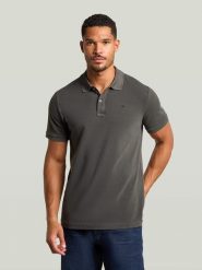 G-Star Koszulka polo w kolorze szarym rozmiar: M. Szare koszulki polo G-Star, m, bez wzorów, z bawełny, bez kołnierzyka, bez ramiączek. Za 184.95 zł.
