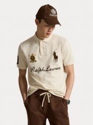 Polo Ralph Lauren Polo 710B20009001 Kremowy Regular Fit. Białe koszulki polo Polo Ralph Lauren, m, bez wzorów, z bawełny, bez kołnierzyka, bez ramiączek. Za 949.99 zł.