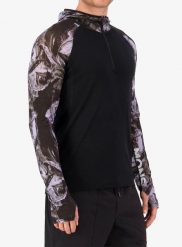 Bluza z kapturem Mons Royale Temple Merino Long Sleeve Hood. Czarne bluzy z kapturem Mons Royale, m, bez wzorów, z elastanu, z kapturem. Za 494.99 zł.